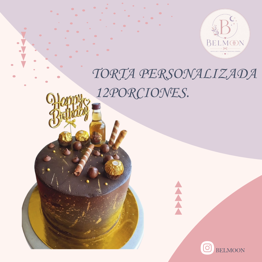 Torta personalizada 12 porciones.