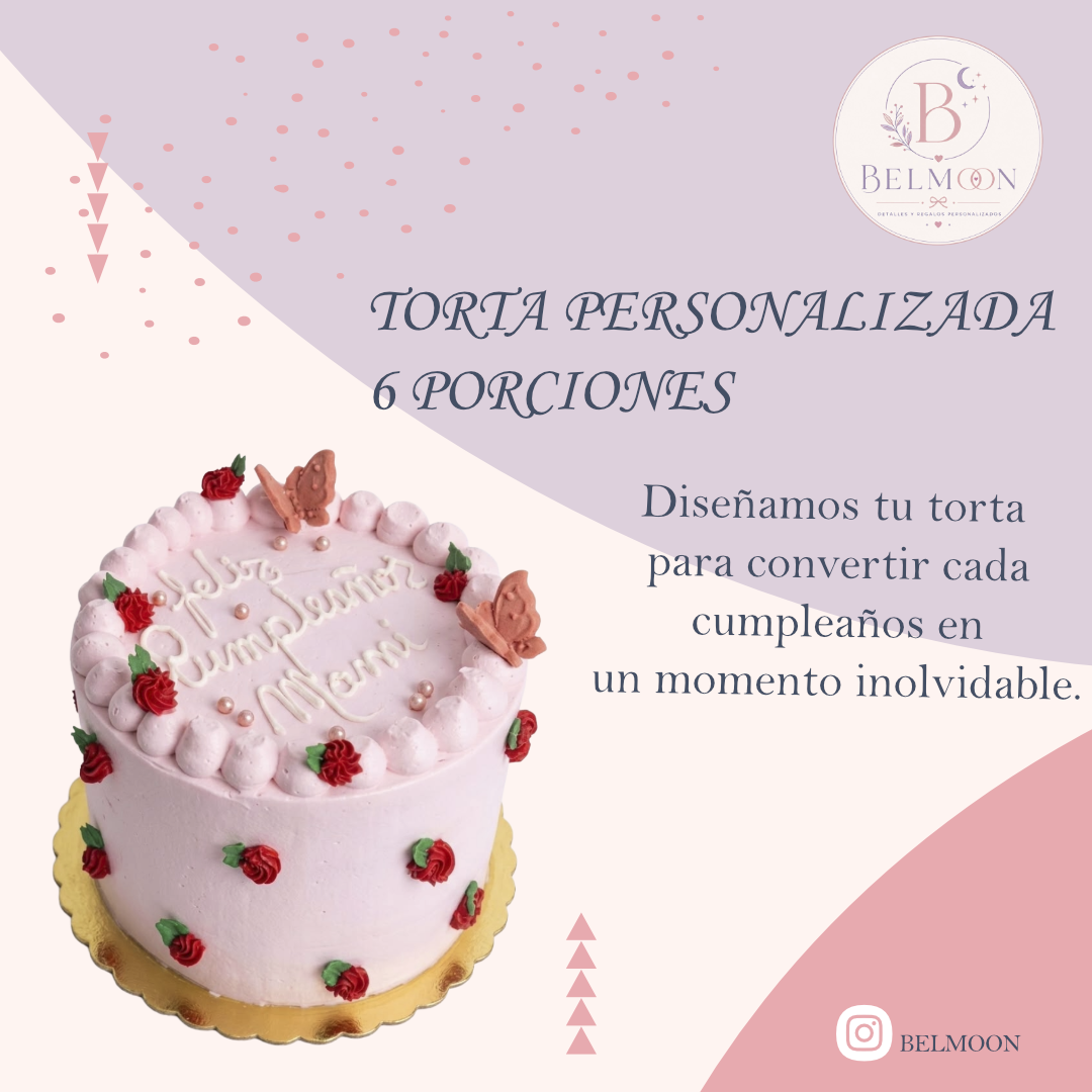 Torta personalizada 6 porciones.